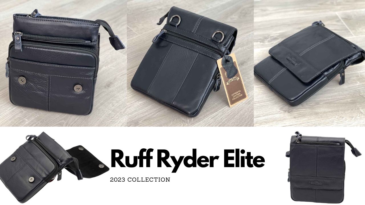 borseta piele barbati, colectia ruff ryder elite